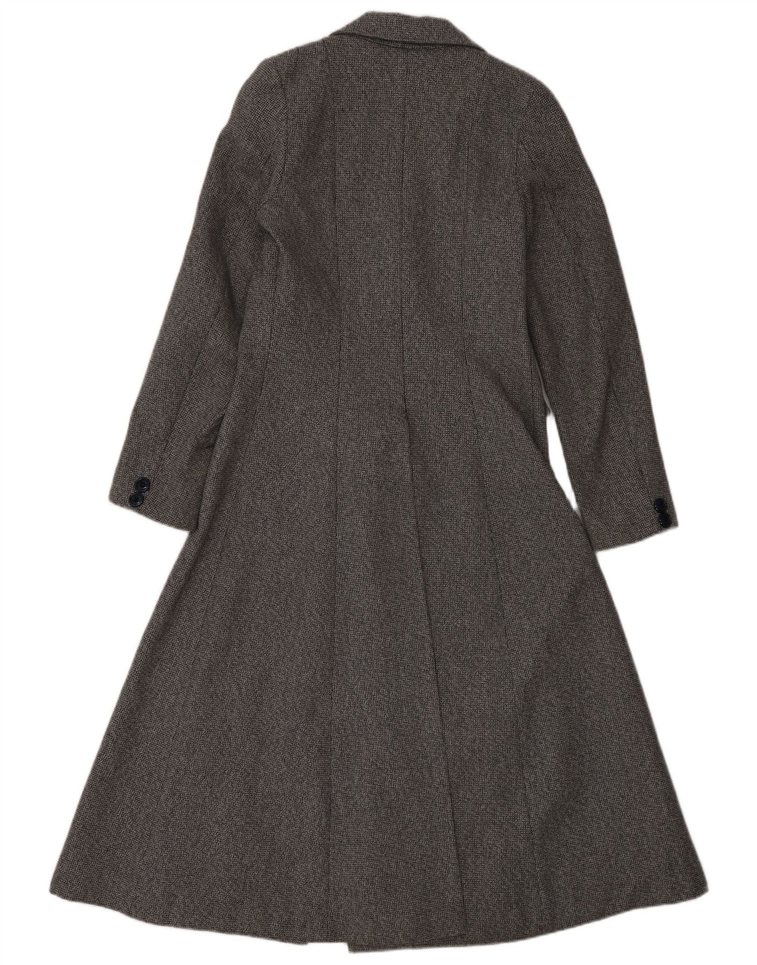 Vintage Womens Double Breasted Coat UK 10 Small Grey Wool