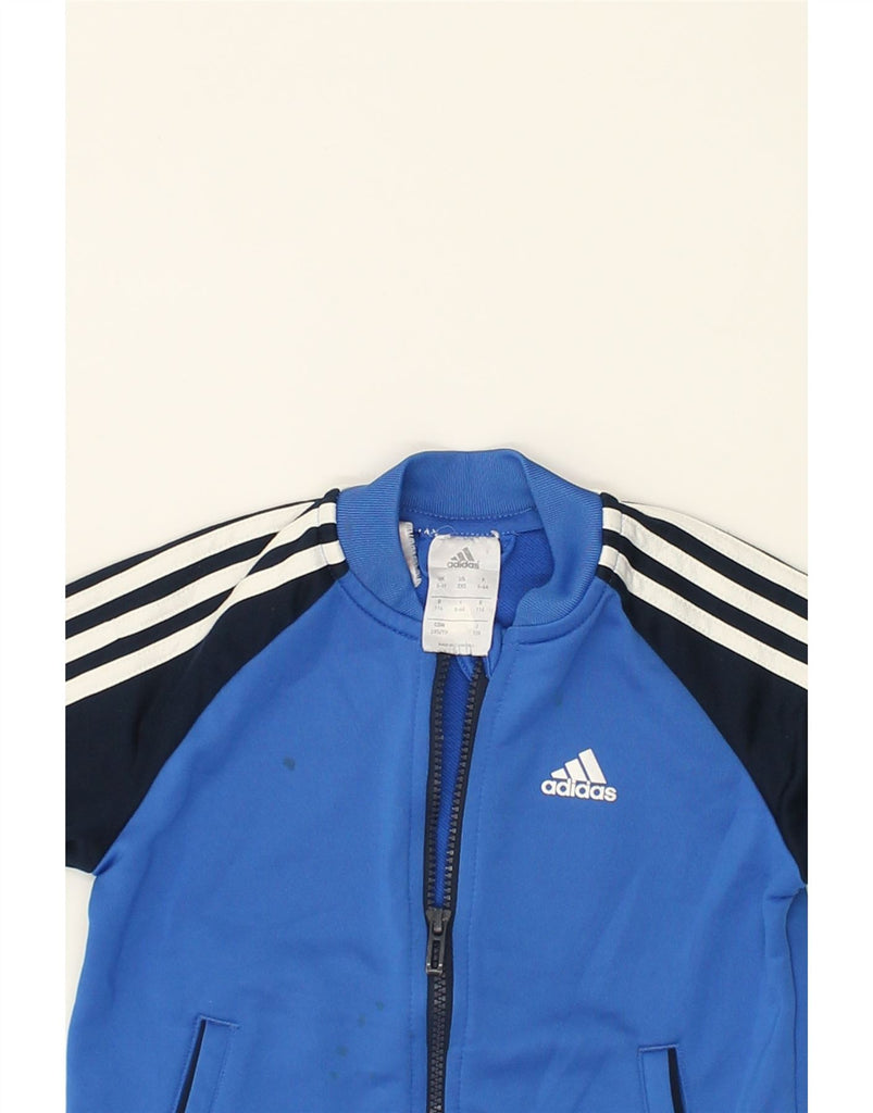 ADIDAS Boys Tracksuit Top Jacket 5-6 Years 2XS Blue Polyester | Vintage Adidas | Thrift | Second-Hand Adidas | Used Clothing | Messina Hembry 