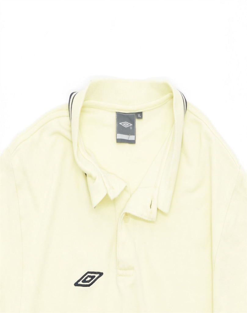 UMBRO Mens Polo Shirt XL Yellow Cotton | Vintage | Thrift | Second-Hand | Used Clothing | Messina Hembry 