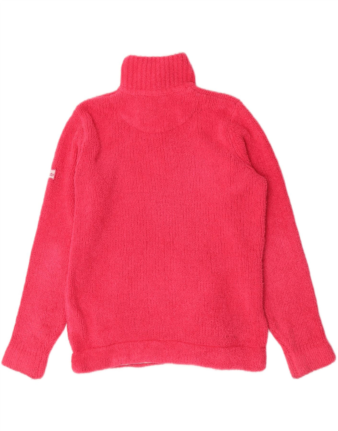 Musto Womens Oversized Graphic Zip Neck Sweatshirt Jumper UK 10 Small Pink