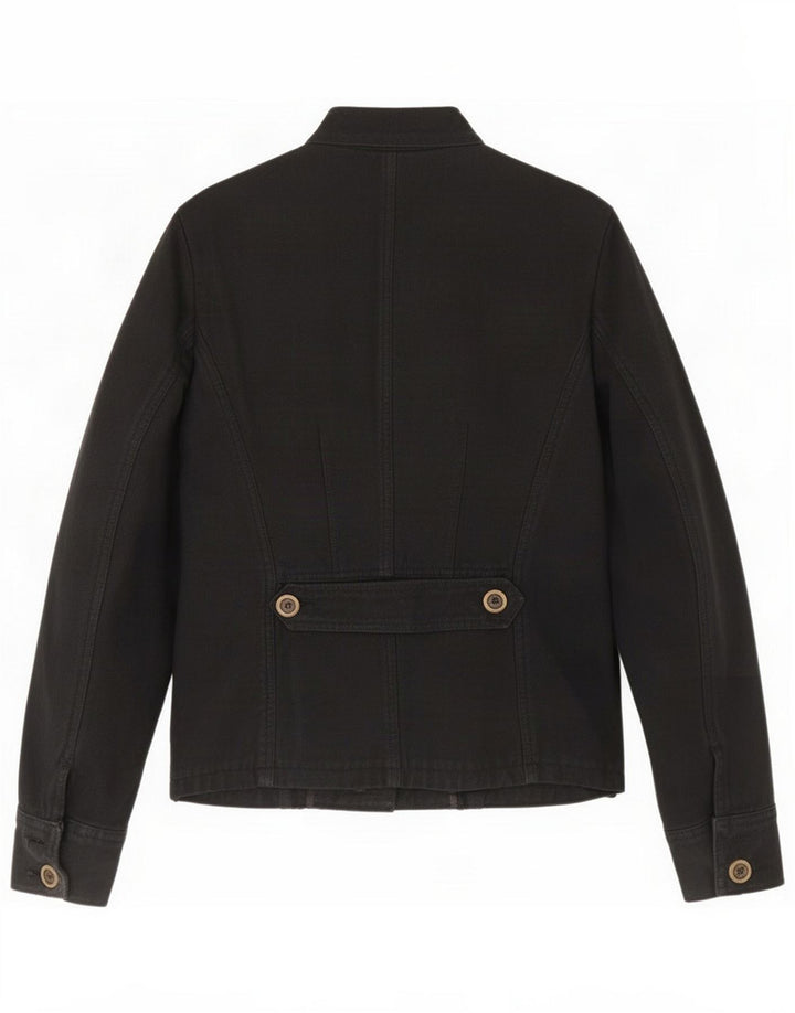 Zara Womens Trafaluc Utility Jacket UK 14 Medium Black Cotton