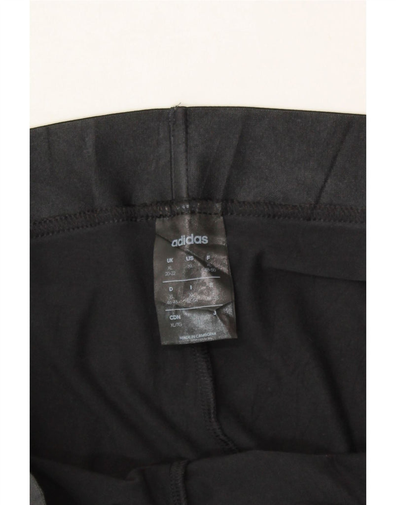ADIDAS Womens Leggings UK 20/22 XL  Black Cotton Vintage Adidas and Second-Hand Adidas from Messina Hembry 