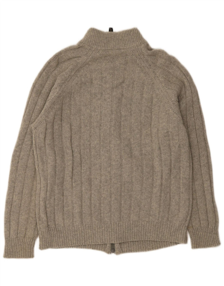 Avirex Mens Cardigan Sweater Medium Grey Wool