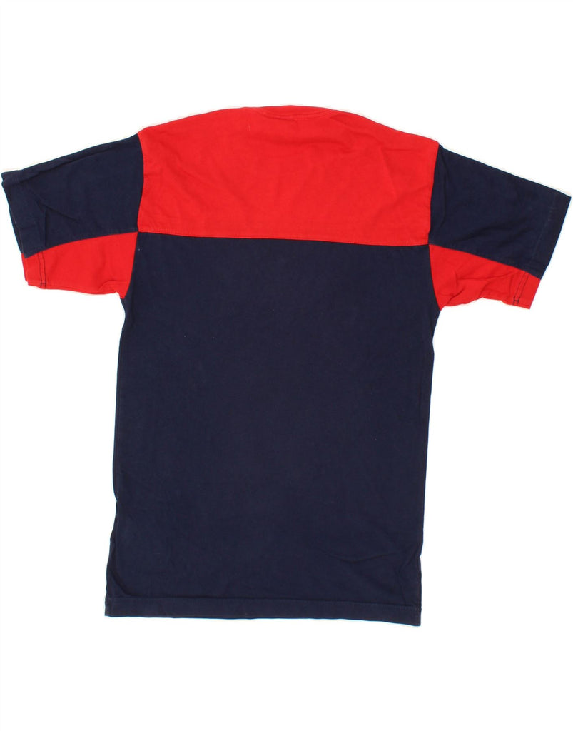 ADIDAS Mens T-Shirt Top XS Navy Blue Colourblock Cotton Vintage Adidas and Second-Hand Adidas from Messina Hembry 