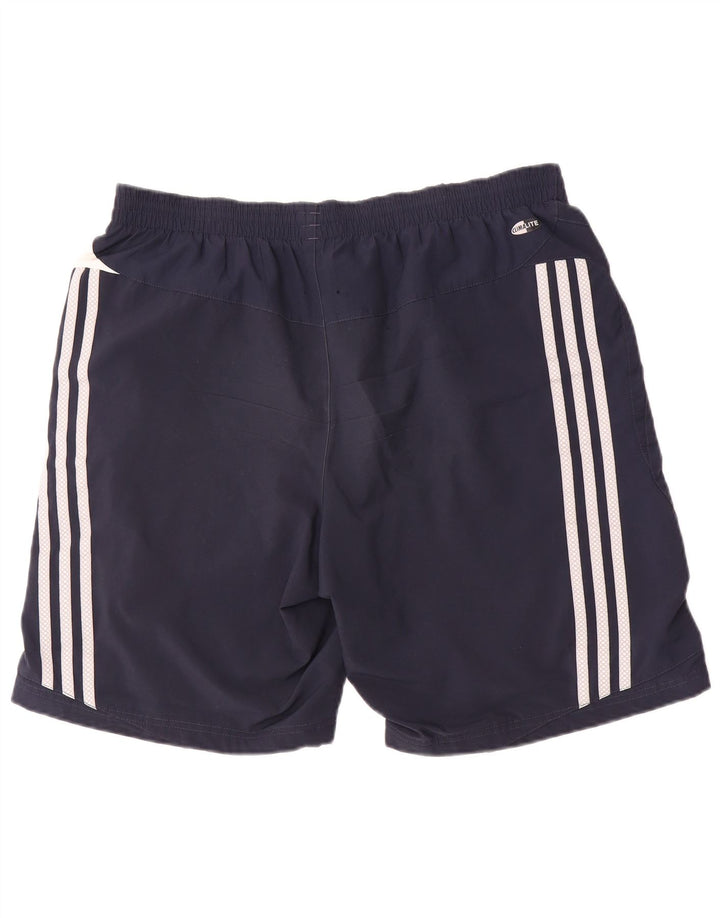 Adidas Mens Climalite Sport Shorts Large Navy Blue Colourblock Polyester