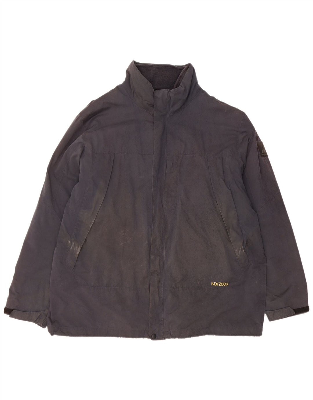 Nautica Mens Windbreaker Jacket UK 42 XL Black Polyester