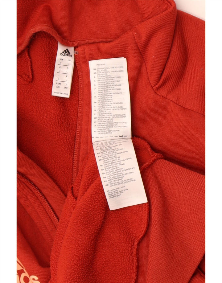 Adidas Mens Munster Rugby Graphic Sweatshirt Jumper Large Orange