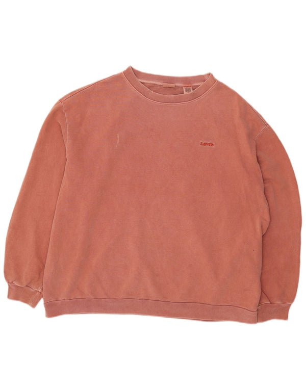 Levi's Womens Oversized Sweatshirt Jumper UK 14 Medium Red Cotton