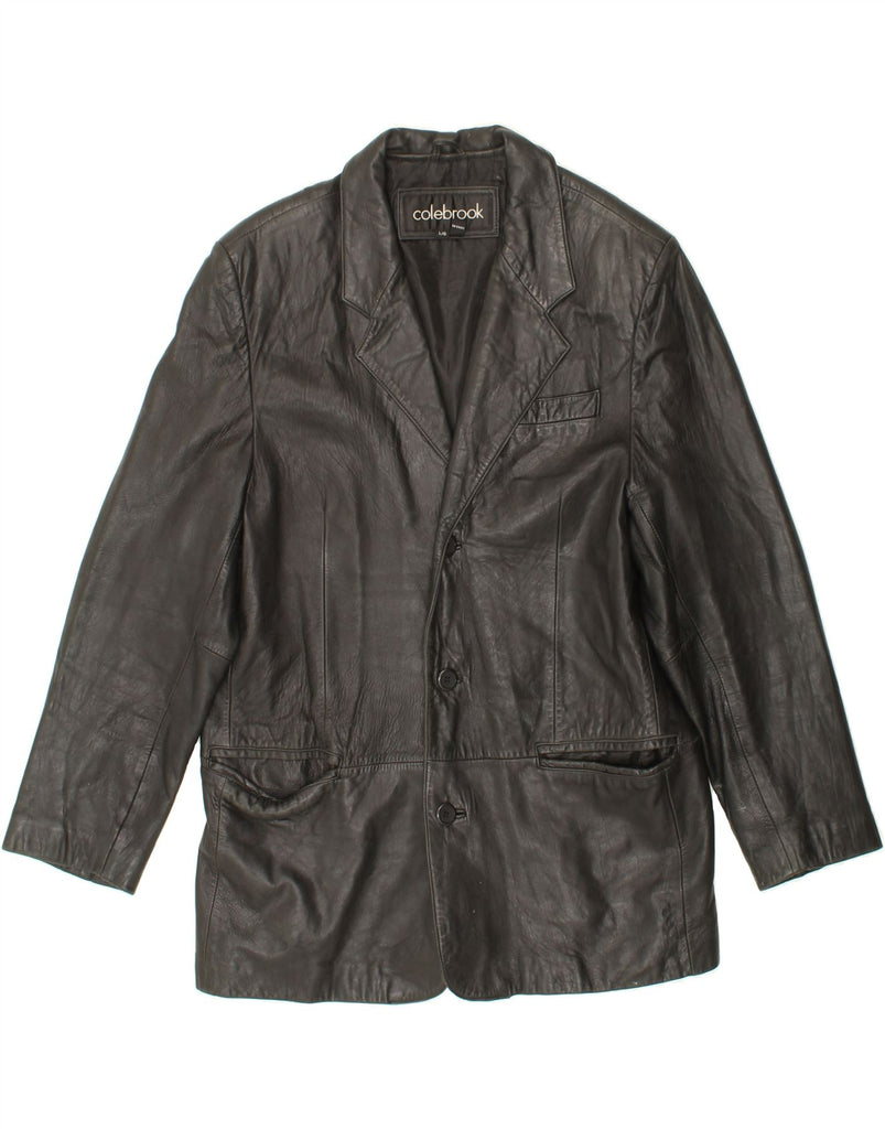 COLEBROOK Mens Leather Jacket UK 40 Large Black Leather Vintage Colebrook and Second-Hand Colebrook from Messina Hembry 