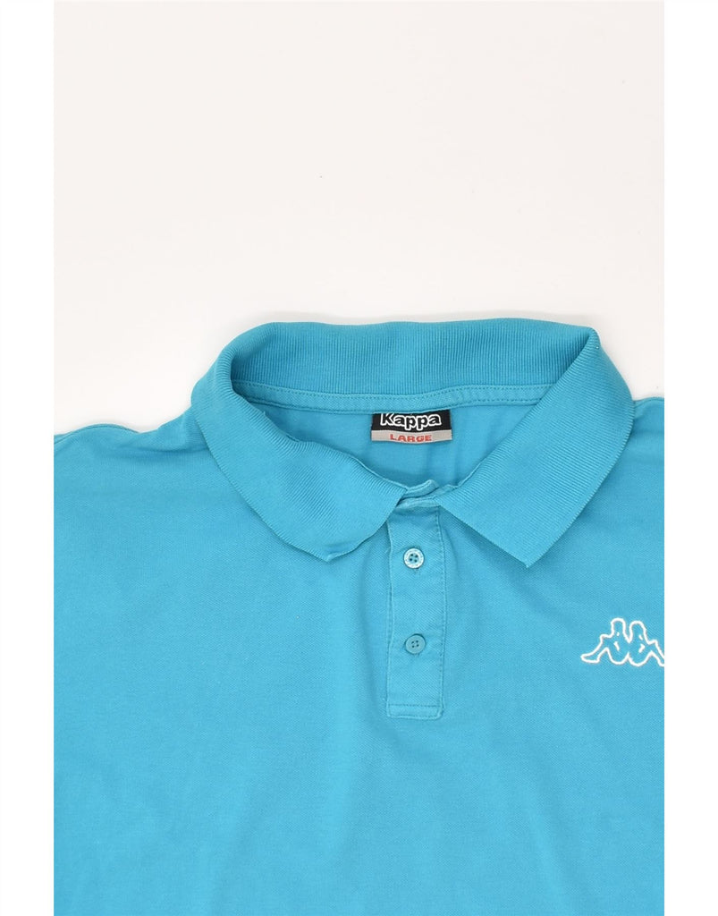 KAPPA Mens Polo Shirt Large Blue Cotton | Vintage Kappa | Thrift | Second-Hand Kappa | Used Clothing | Messina Hembry 