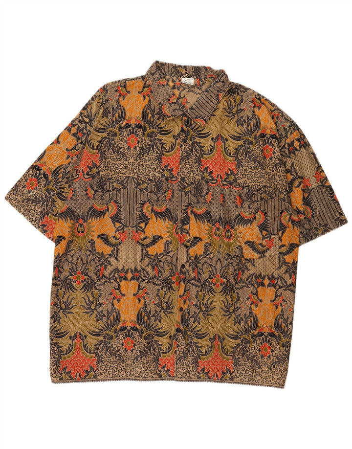 Alit Astika Mens Abstract Pattern Short Sleeve Shirt 5XL Multicoloured