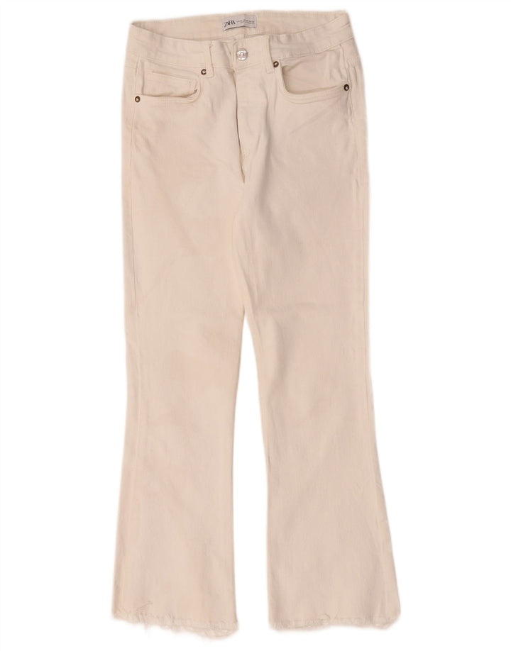 Zara Womens Bootcut Jeans EU 40 Medium W30 L25 White Cotton