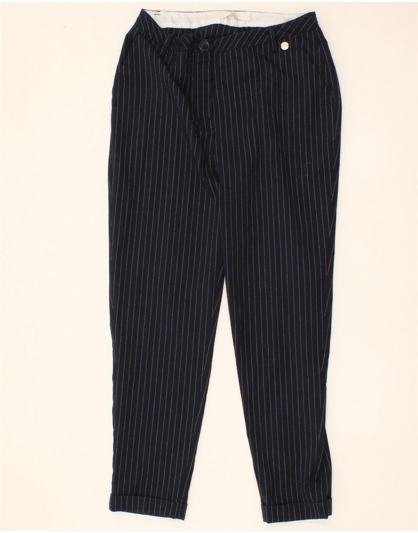 Striped cropped trousers womens hotsell