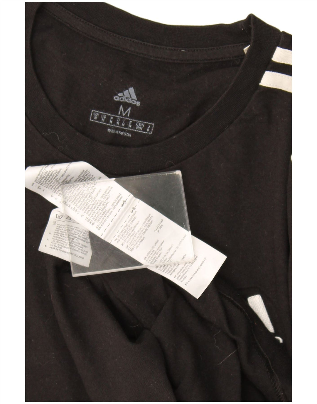 Adidas Mens T-Shirt Top Medium Black Cotton