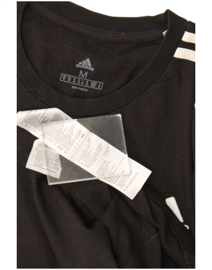 Adidas Mens T-Shirt Top Medium Black Cotton