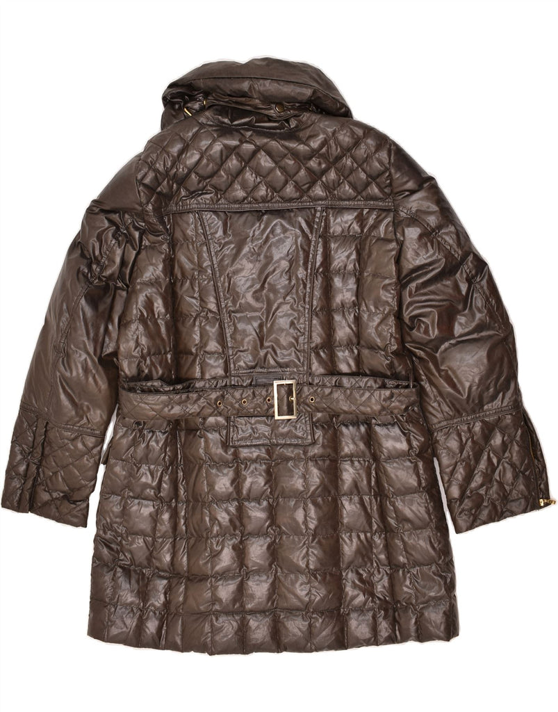 TRUSSARDI Womens Padded Coat IT 50 XL Brown Polyester | Vintage Trussardi | Thrift | Second-Hand Trussardi | Used Clothing | Messina Hembry 