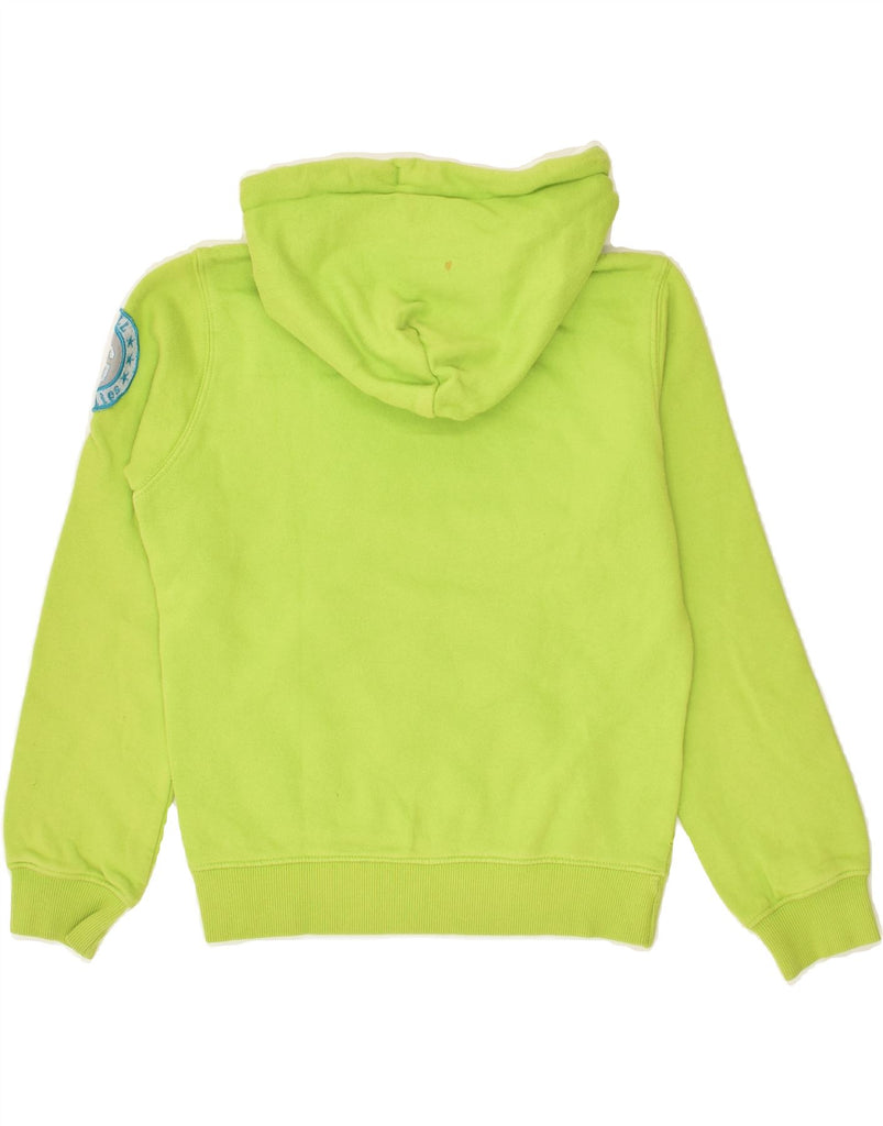 O'NEILL Girls Graphic Hoodie Jumper 11-12 Years Green Cotton | Vintage O'Neill | Thrift | Second-Hand O'Neill | Used Clothing | Messina Hembry 