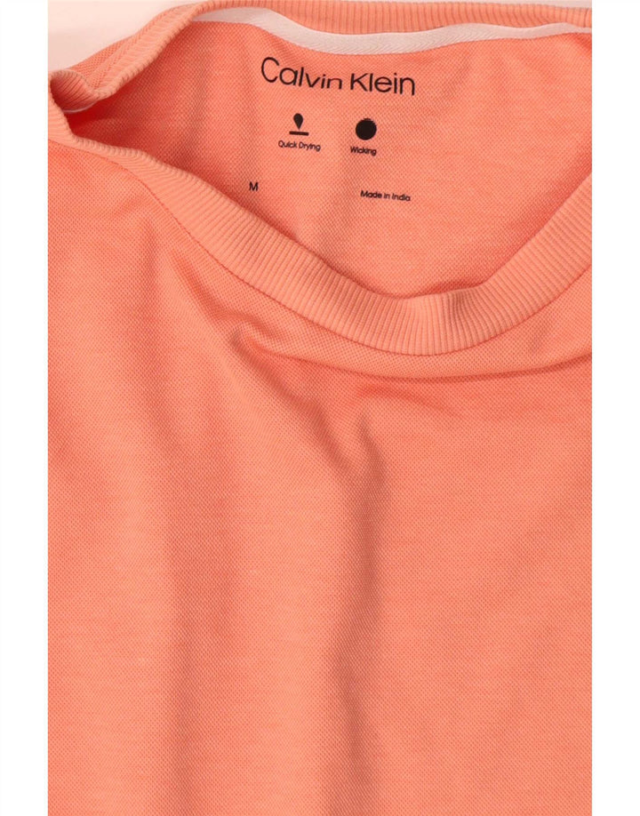 Calvin Klein Mens T-Shirt Top Medium Orange Cotton