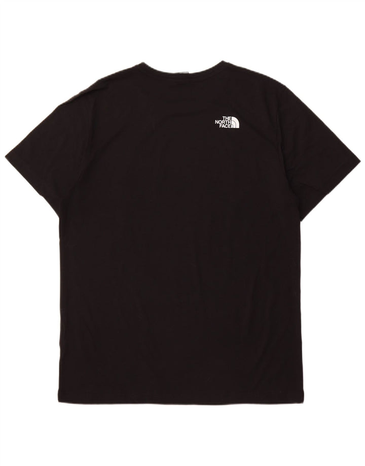 THE NORTH FACE Mens Graphic T-Shirt Top Large Black Cotton