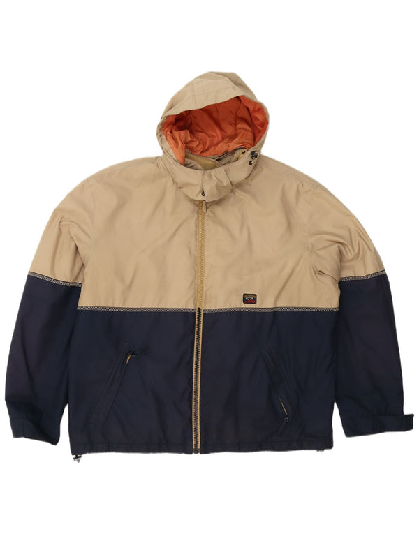 Paul & Shark Mens Yachting Windbreaker Jacket UK 44 2XL Beige Colourblock