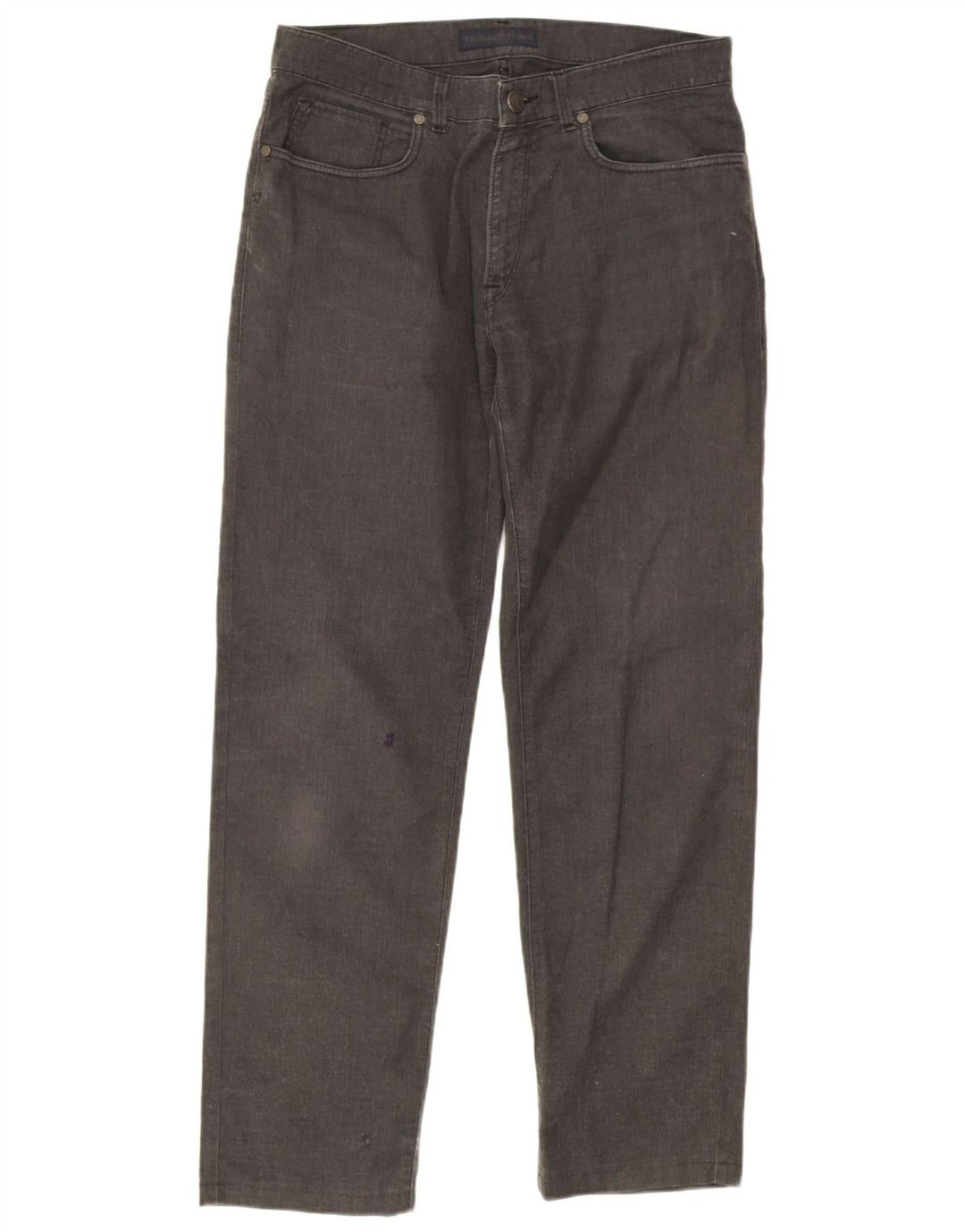 Trussardi Mens Straight Casual Trousers W35 L30 Grey