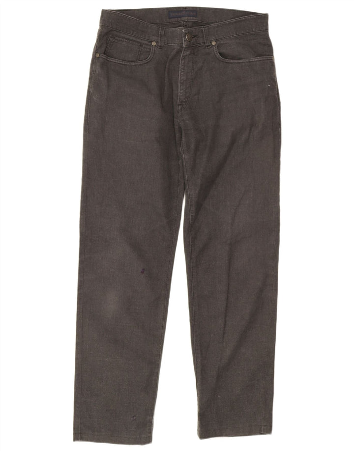 Trussardi Mens Straight Casual Trousers W35 L30 Grey
