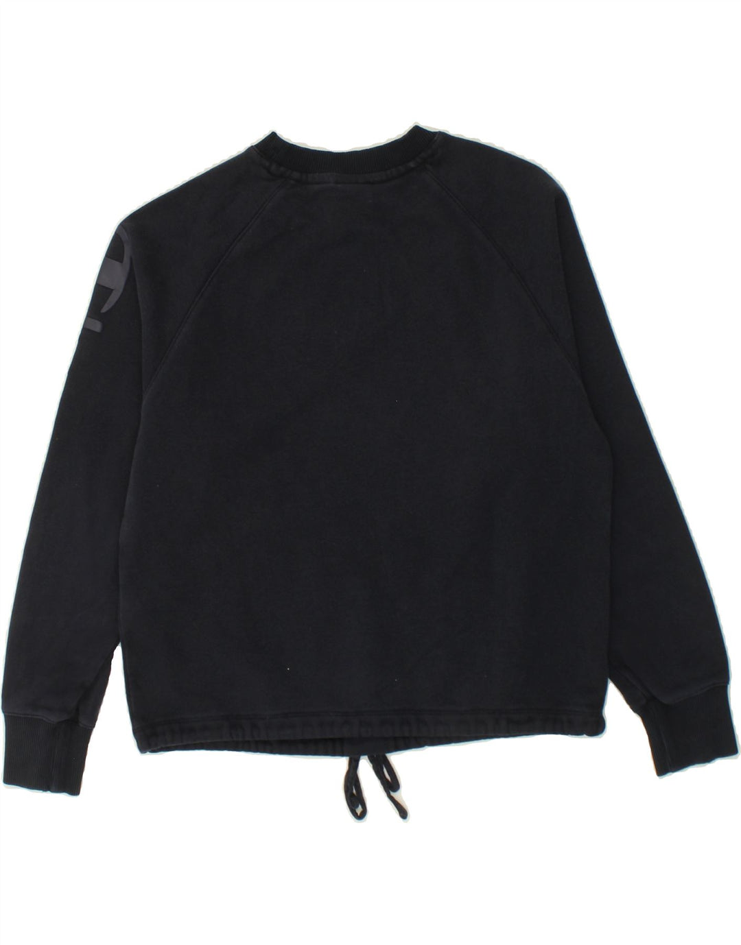 CHAMPION Womens Graphic Sweatshirt Jumper UK 14 Medium Navy Blue Cotton Vintage Champion and Second-Hand Champion from Messina Hembry 