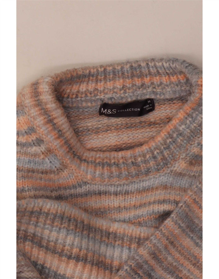 Marks & Spencer Womens Boat Neck Jumper Sweater UK 14 Medium Multicoloured