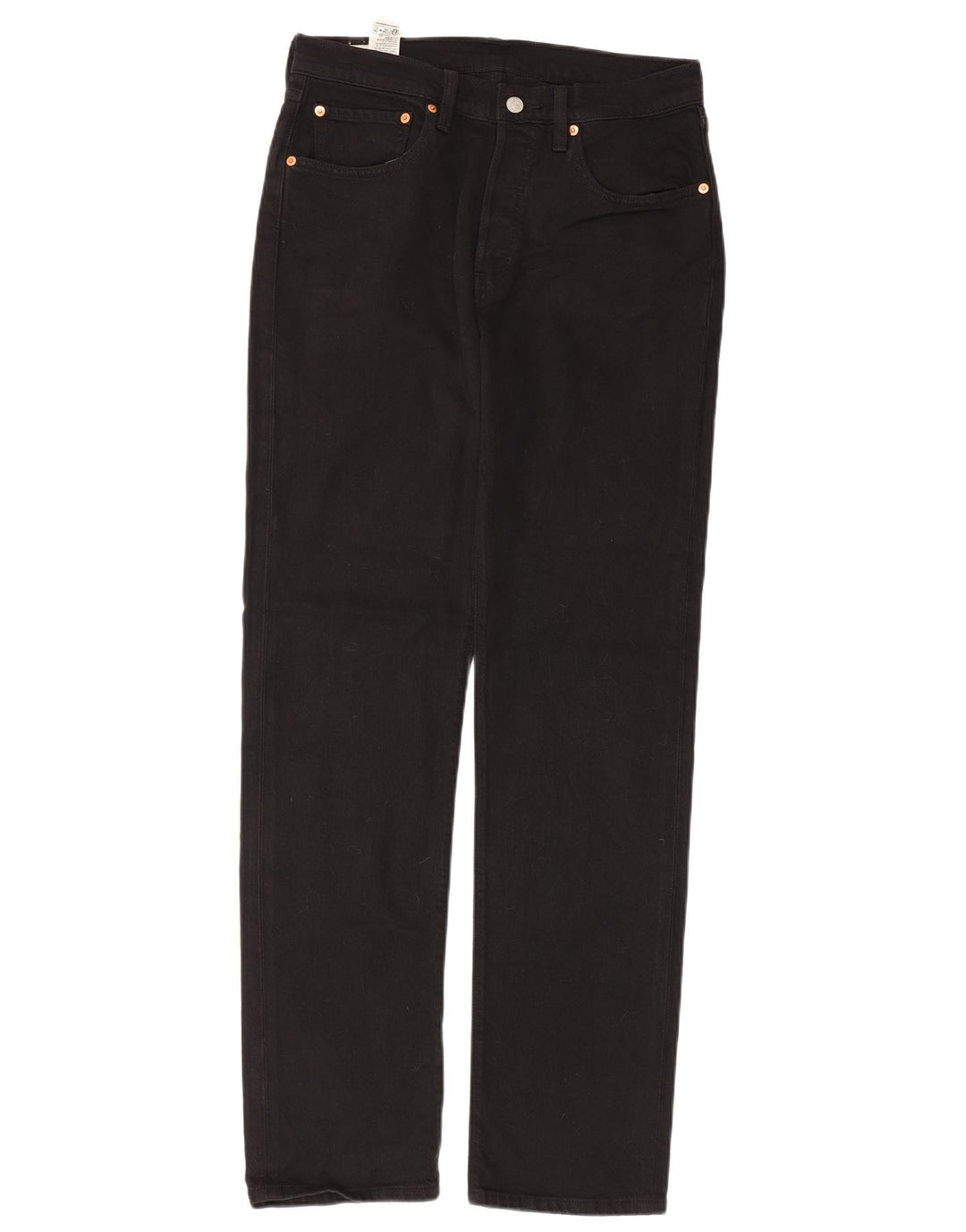 Levi's Mens 501 Straight Casual Trousers W30 L32 Black Cotton