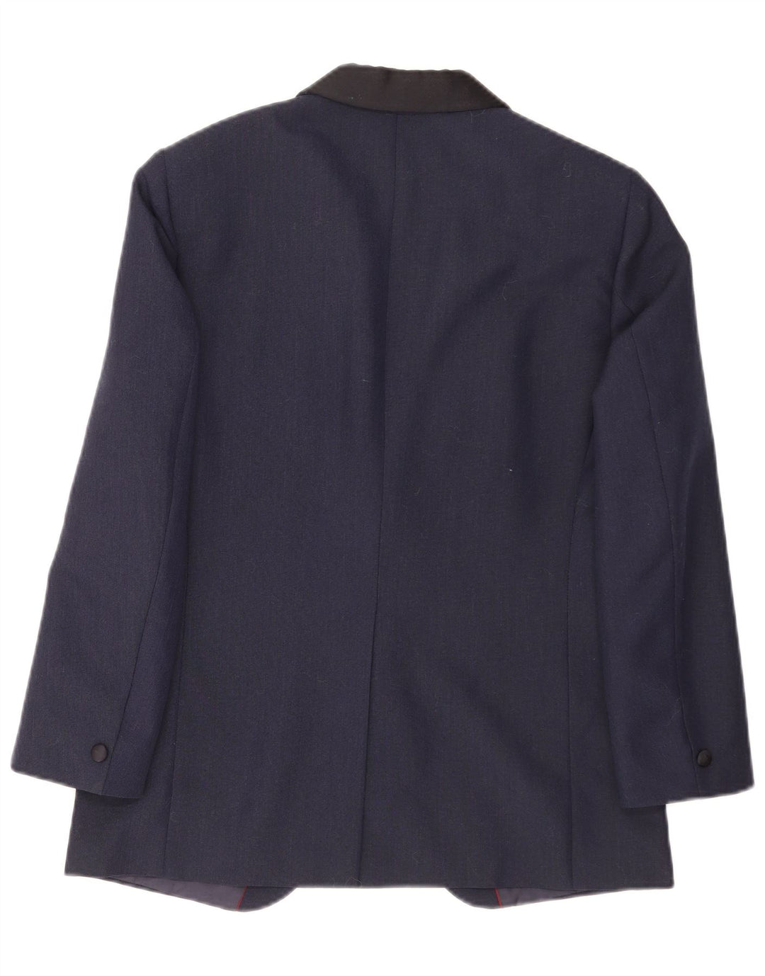 Kruunu Mens 1 Button Blazer Jacket UK 36 Small Navy Blue Colourblock Wool