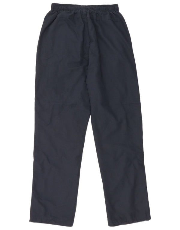 Reebok Boys Graphic Tracksuit Trousers 14-15 Years XL Navy Blue Colourblock