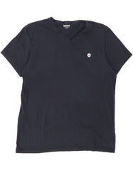 TIMBERLAND Mens Slim Fit T-Shirt Top 2XL Navy Blue Cotton