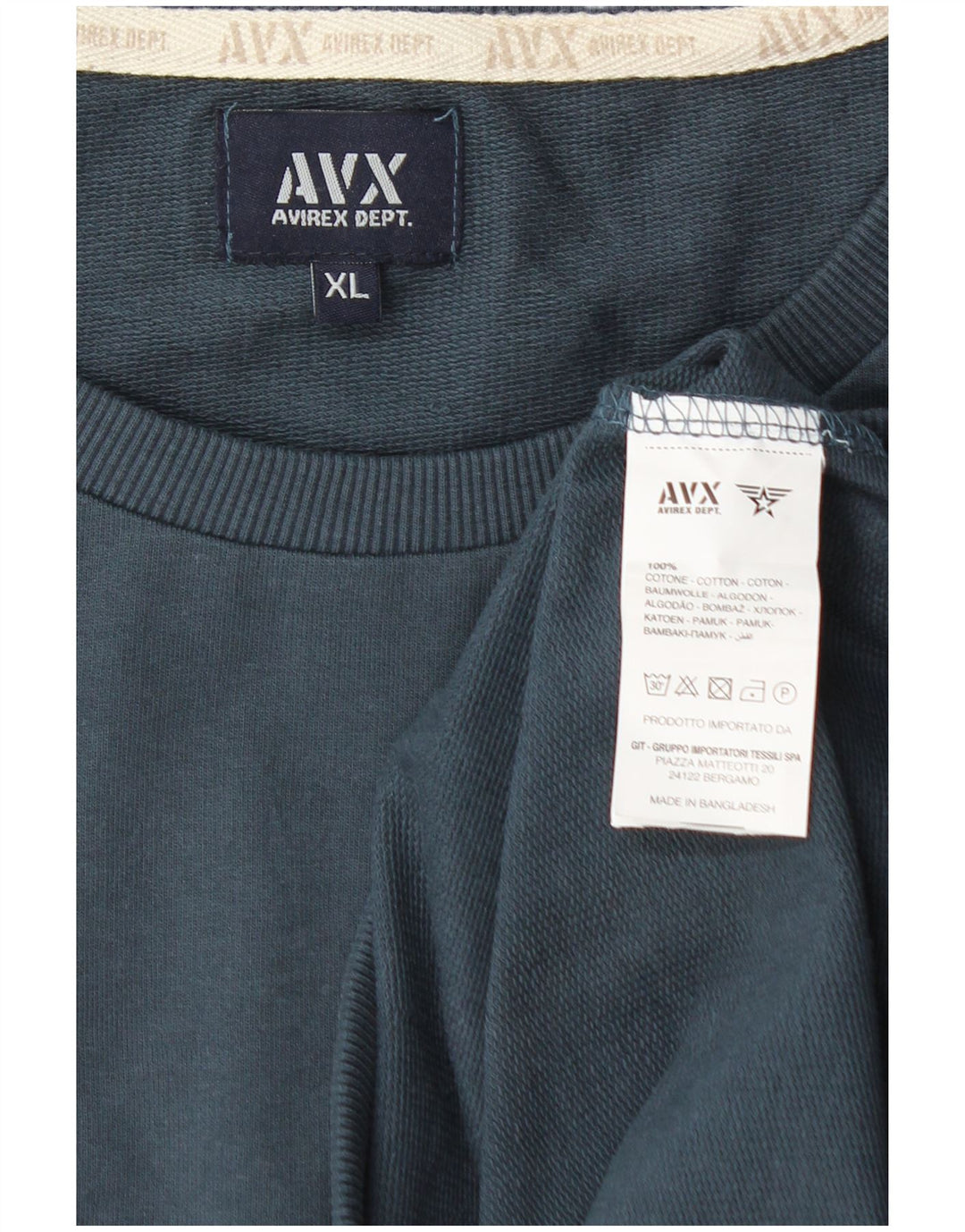 Avirex Womens Sweatshirt Jumper UK 18 XL Blue Cotton