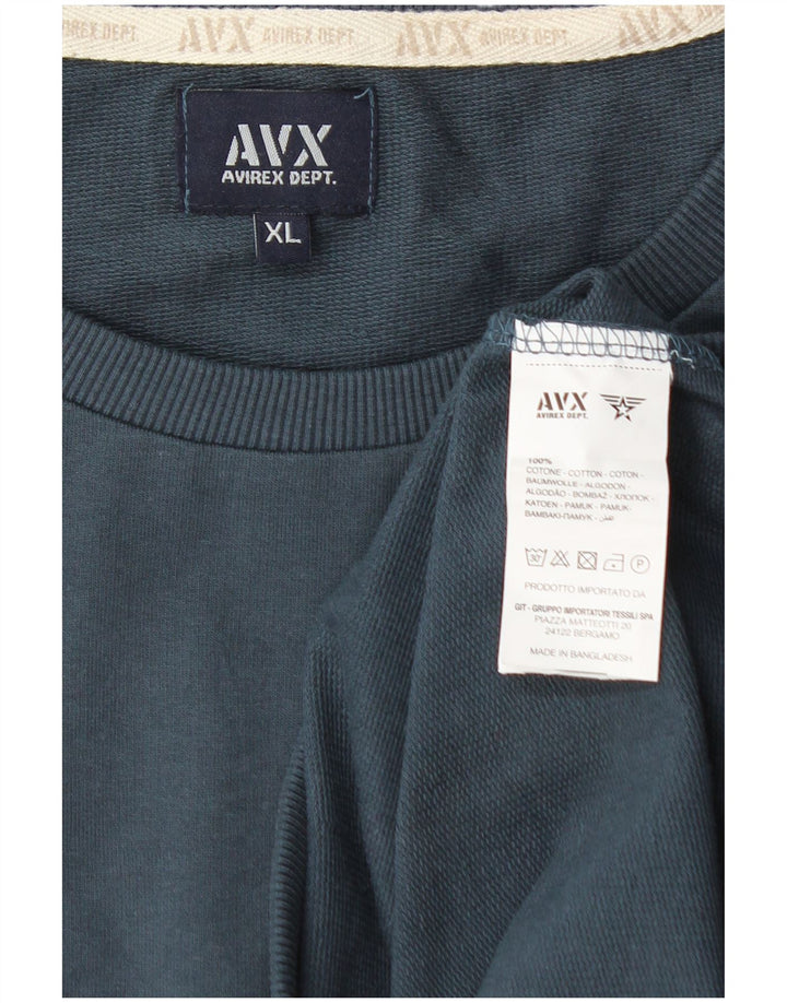 Avirex Womens Sweatshirt Jumper UK 18 XL Blue Cotton