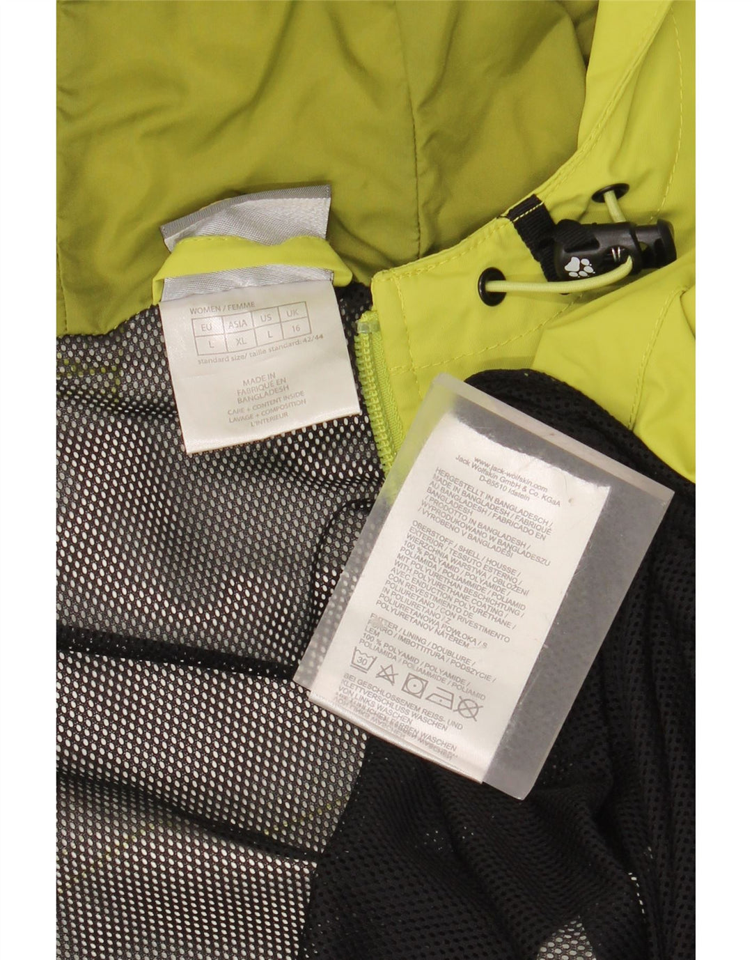 JACK WOLFSKIN Womens Oversized Hooded Rain Jacket UK 16 Large Green