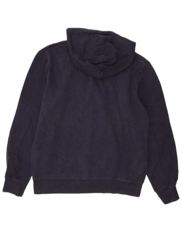 Jack & Jones Mens Graphic Hoodie Jumper Large Navy Blue Cotton