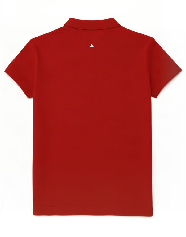 Tommy Hilfiger Womens Slim Fit Polo Shirt UK 12 Medium Red