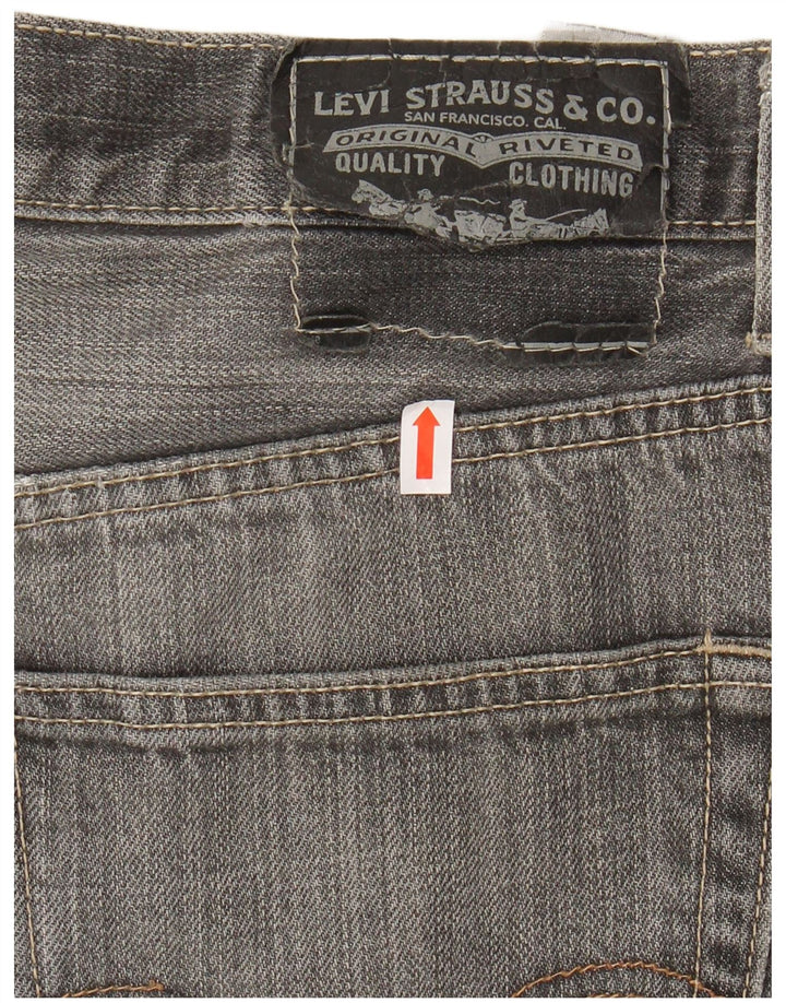 LEVI'S Mens 505 Straight Jeans W33 L30 Grey Cotton
