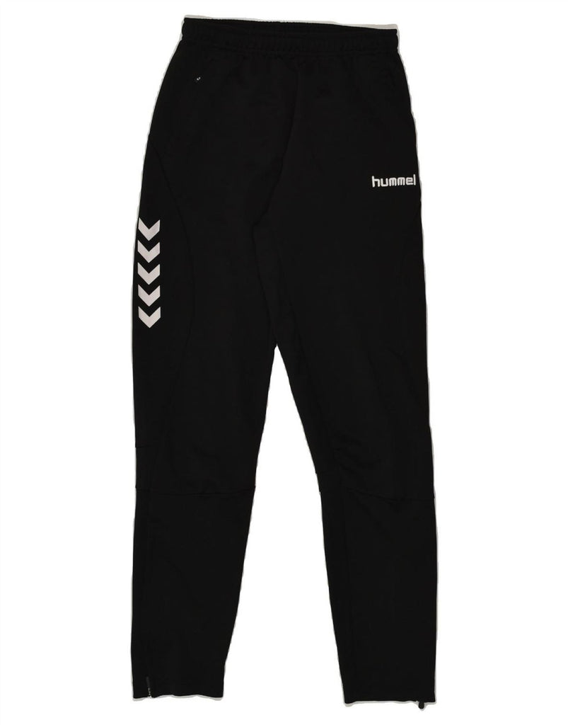 HUMMEL Boys Graphic Tracksuit Trousers 13-14 Years Black Polyester | Vintage Hummel | Thrift | Second-Hand Hummel | Used Clothing | Messina Hembry 