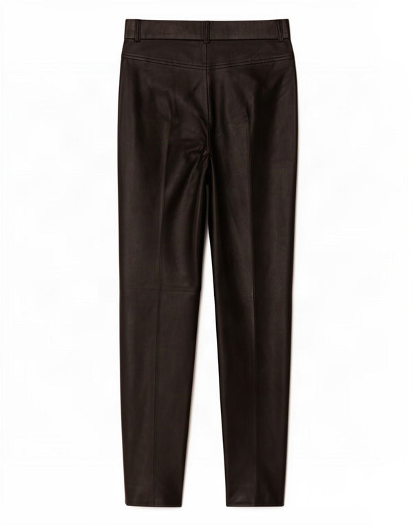 Zara Womens Skinny Faux Leather Trousers Medium W28 L29 Black Polyurethane