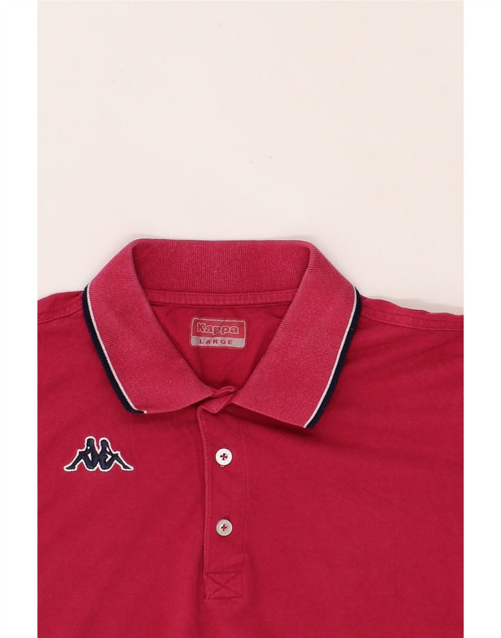 KAPPA Mens Polo Shirt Large Red Cotton Vintage Kappa and Second-Hand Kappa from Messina Hembry 