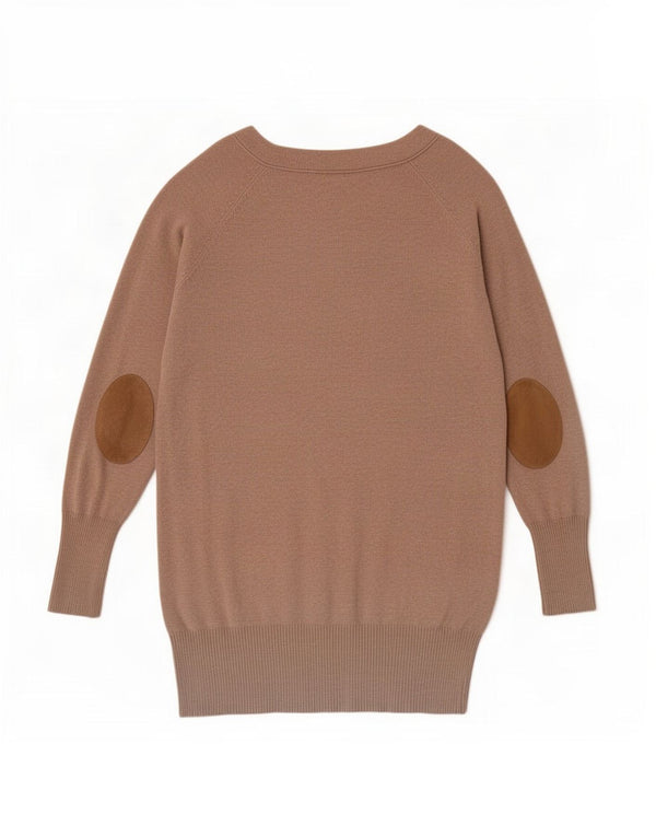 Zara Womens Cardigan Sweater UK 14 Large Beige Cotton