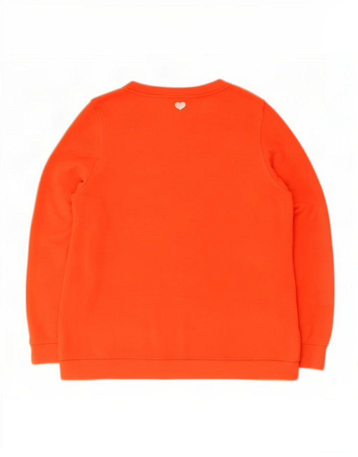Oasis Womens Sweatshirt Jumper UK 16 Large Orange Viscose
