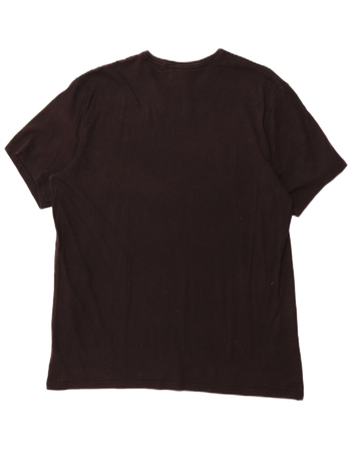 CALVIN KLEIN Mens Graphic T-Shirt Top Large Black Cotton