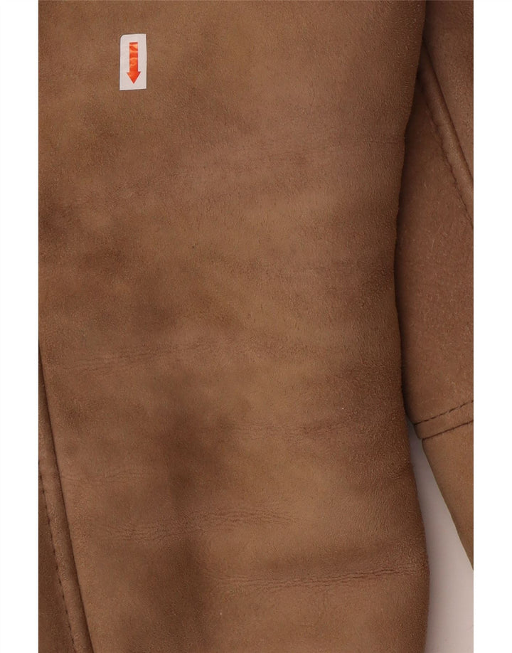 VINTAGE Mens Shearling Jacket IT 50 Large Brown Shearling