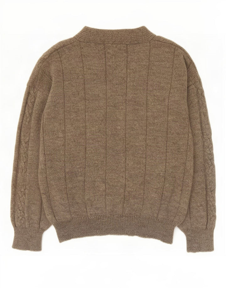 Cacharel Mens V-Neck Jumper Sweater Medium Grey