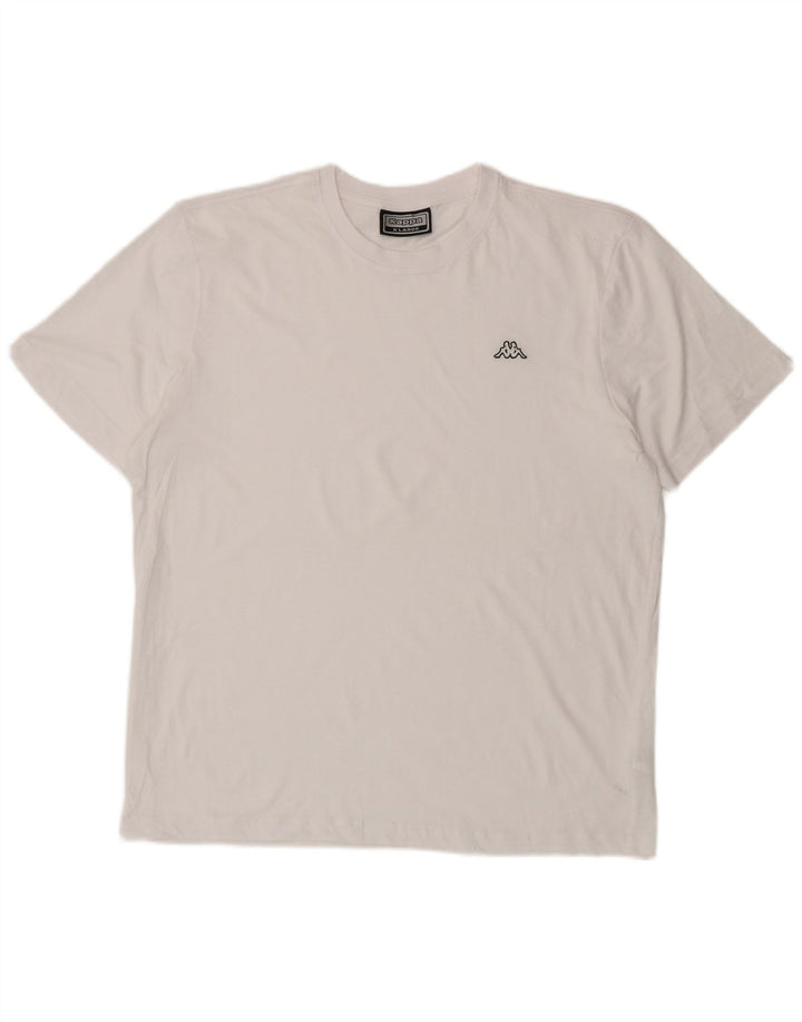 KAPPA Mens T-Shirt Top XL White Cotton