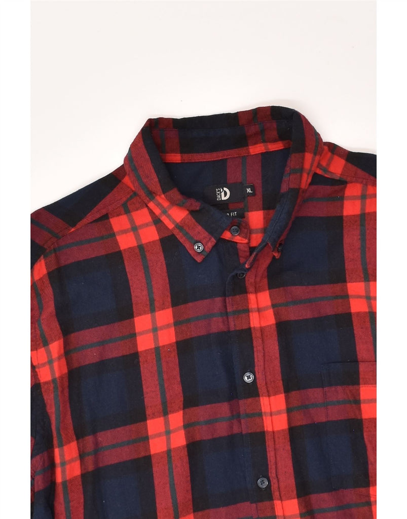 DACK'S Mens Flannel Shirt XL Red Check Cotton | Vintage Dack's | Thrift | Second-Hand Dack's | Used Clothing | Messina Hembry 