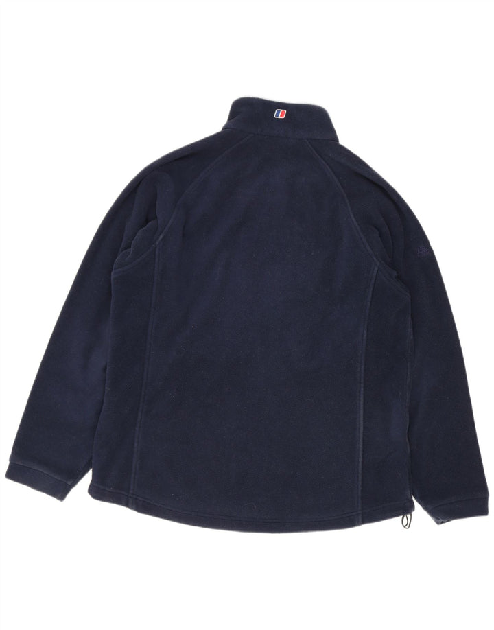 Berghaus Womens Fleece Jacket UK 16 Large Navy Blue Polyester