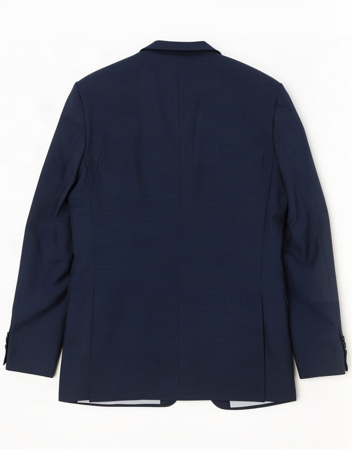 French Connection Mens 2 Button Blazer Jacket UK 40 Large Navy Blue Wool